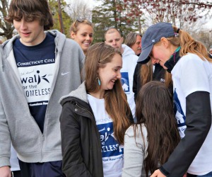 Holleran Center PICA students interact with youth during walk for the homeless